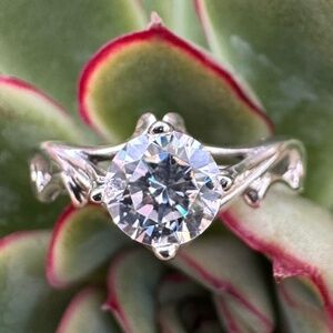 Vintage, Sterling Silver, Cubic Zirconia Ring, Kabana, Size 6 3/4,2.4 Grams